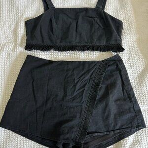 Black Blue Blush skort set - size M